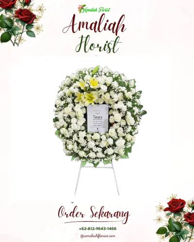 Krans Bunga Duka Cita di Swasana Brin Thamrin Convention Hall