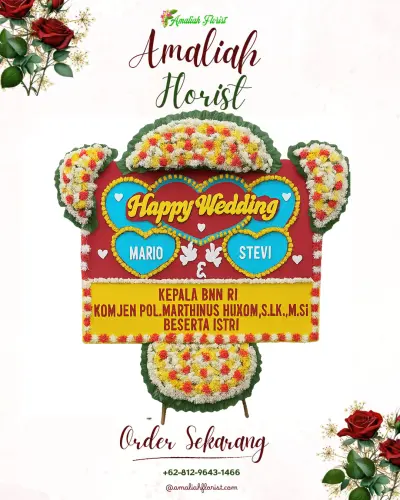 Karangan Papan Bunga Pernikahan di Swasana Brin Thamrin Convention Hall